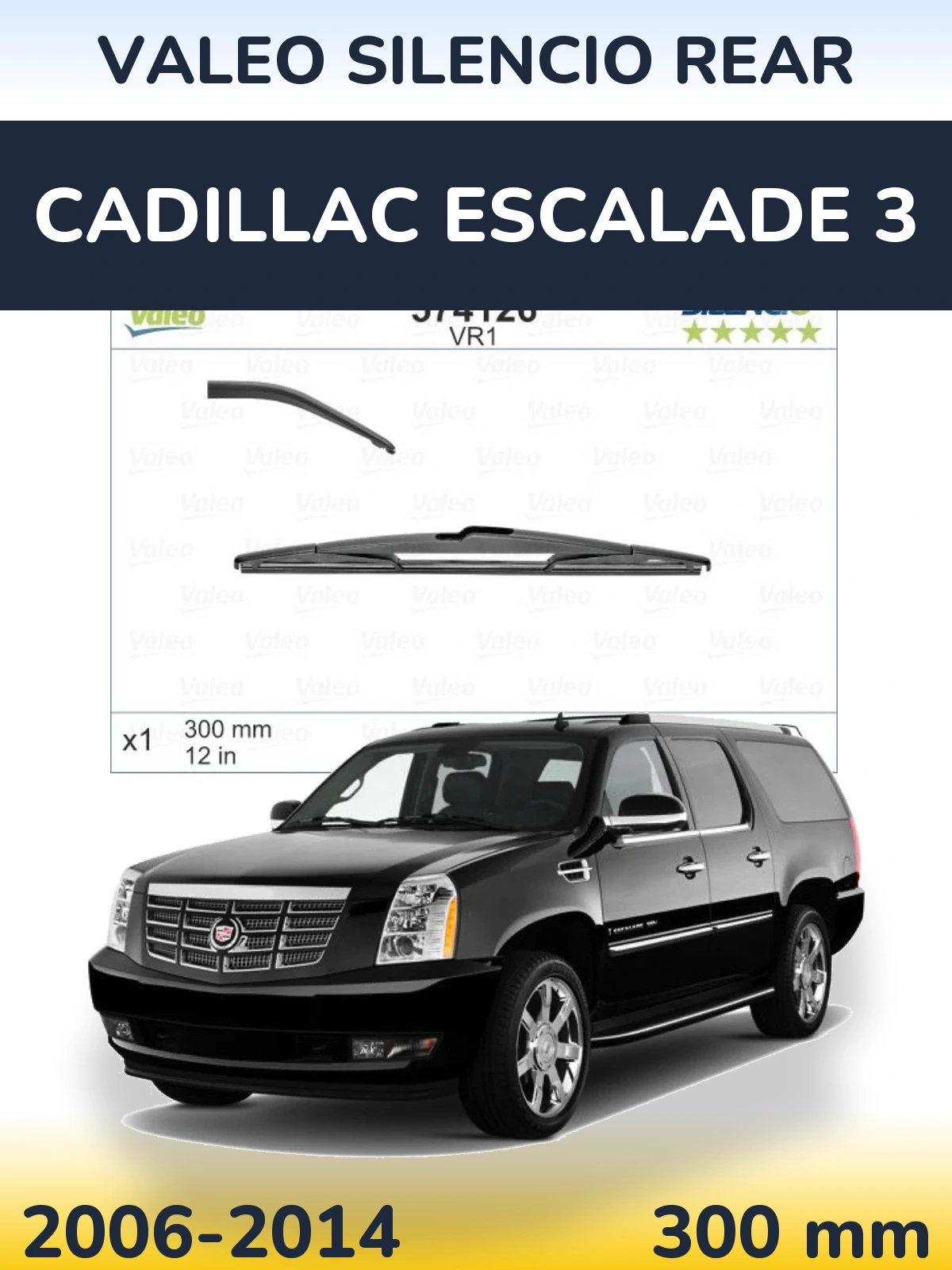 Torkarblad Valeo Silencio Rear för Cadillac Escalade 3