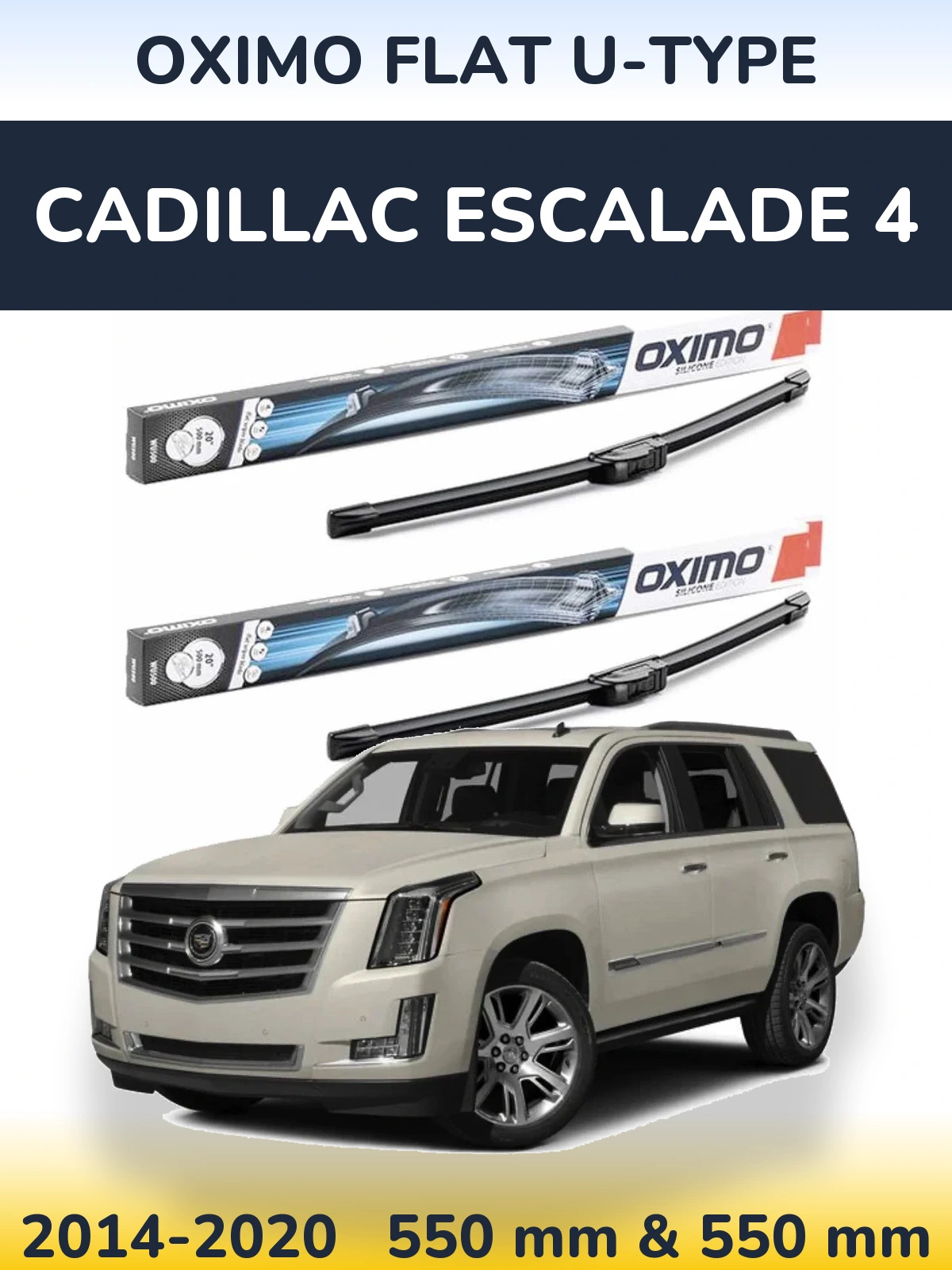 Torkarblad Oximo Flat U-type för Cadillac Escalade 4