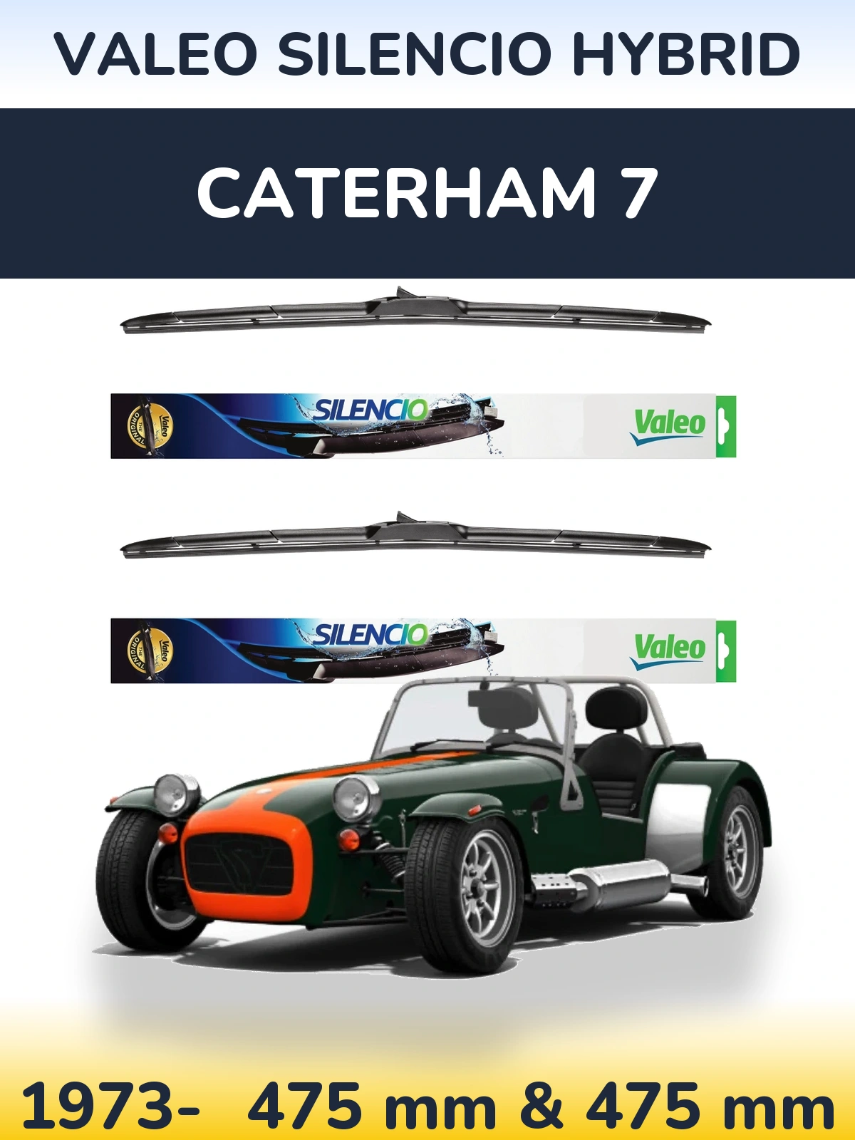 Torkarblad Valeo Silencio Hybrid för Caterham 7