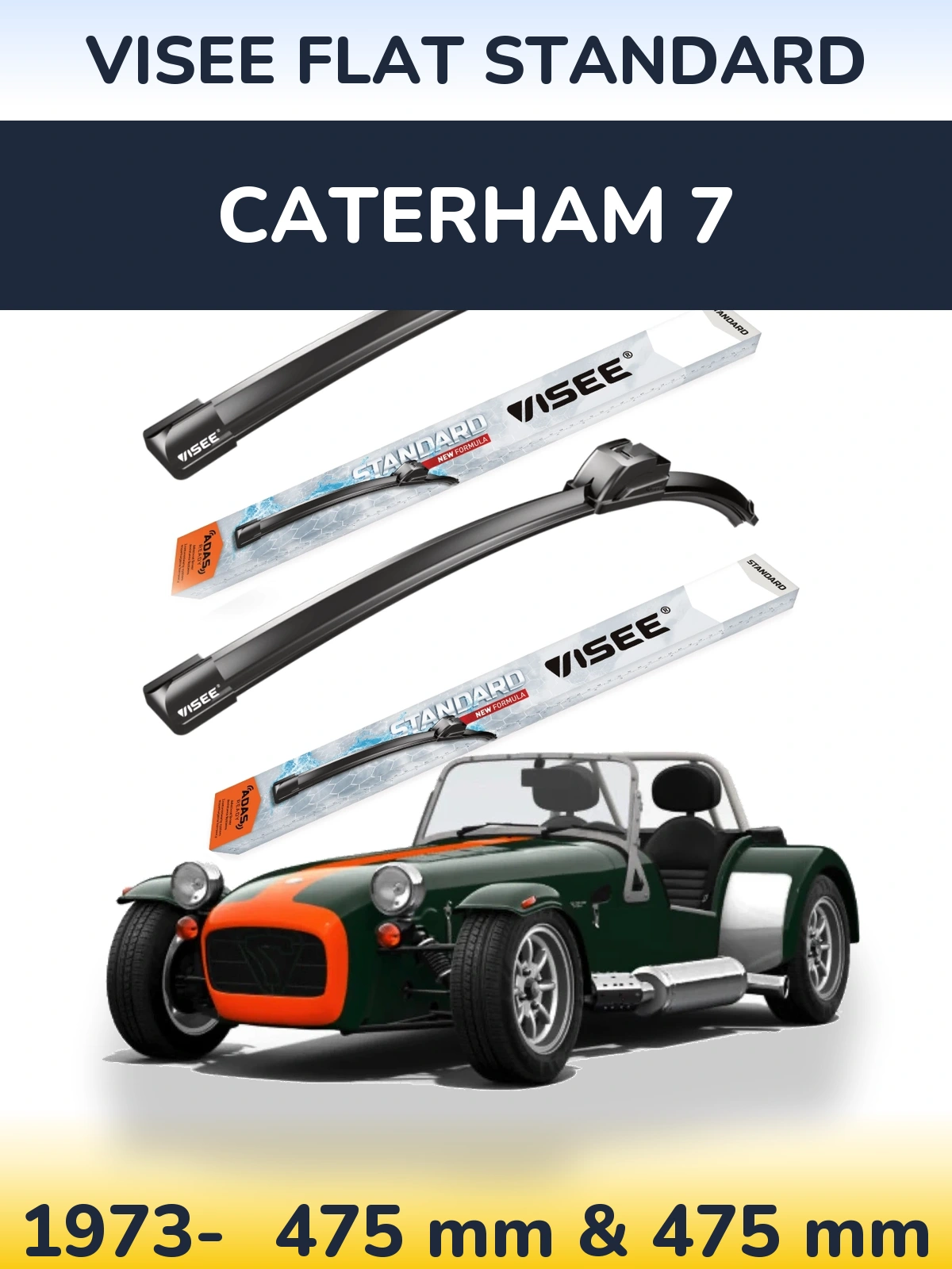 Torkarblad VISEE FLAT STANDARD för Caterham 7