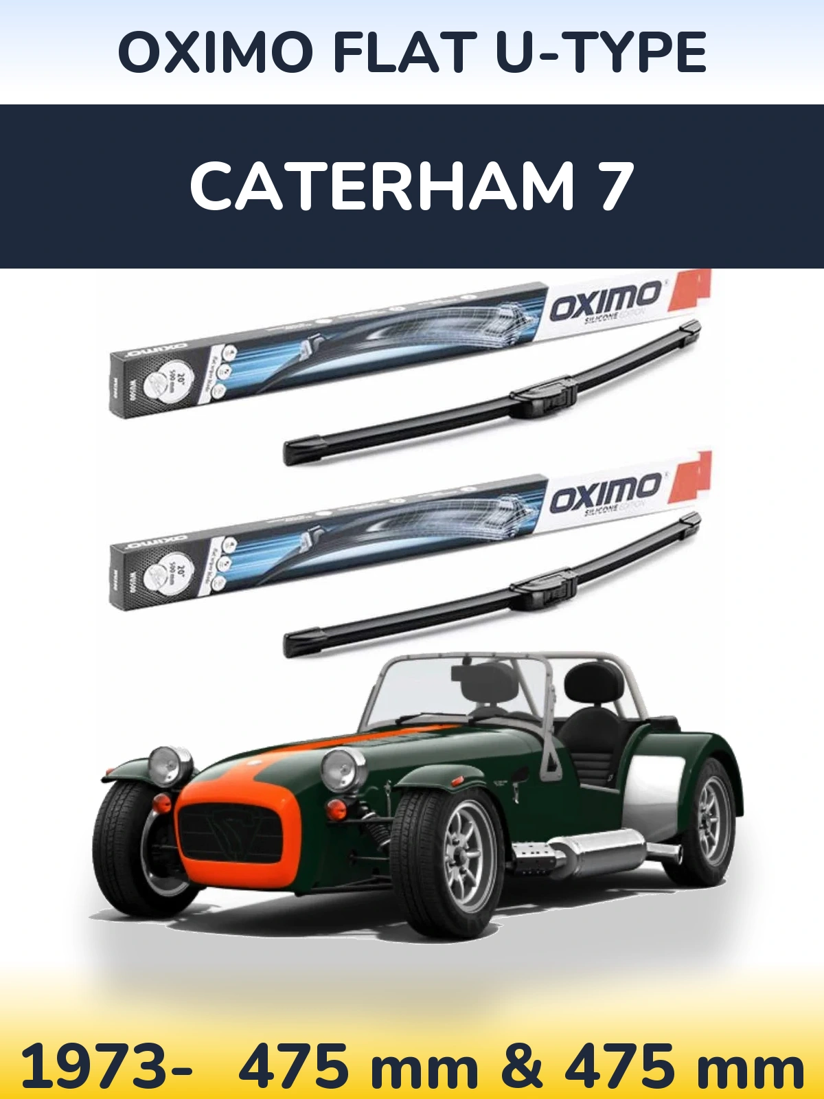 Torkarblad Oximo Flat U-type för Caterham 7