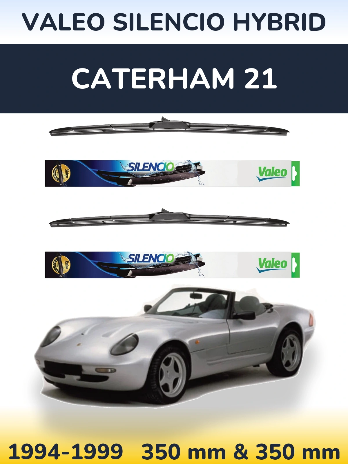 Torkarblad Valeo Silencio Hybrid för Caterham 21