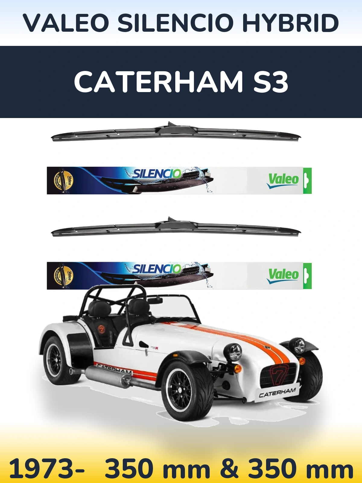 Torkarblad Valeo Silencio Hybrid för Caterham S3