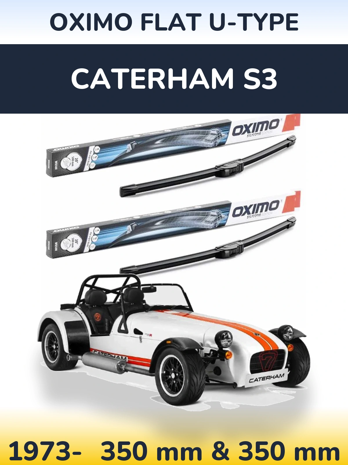 Torkarblad Oximo Flat U-type för Caterham S3