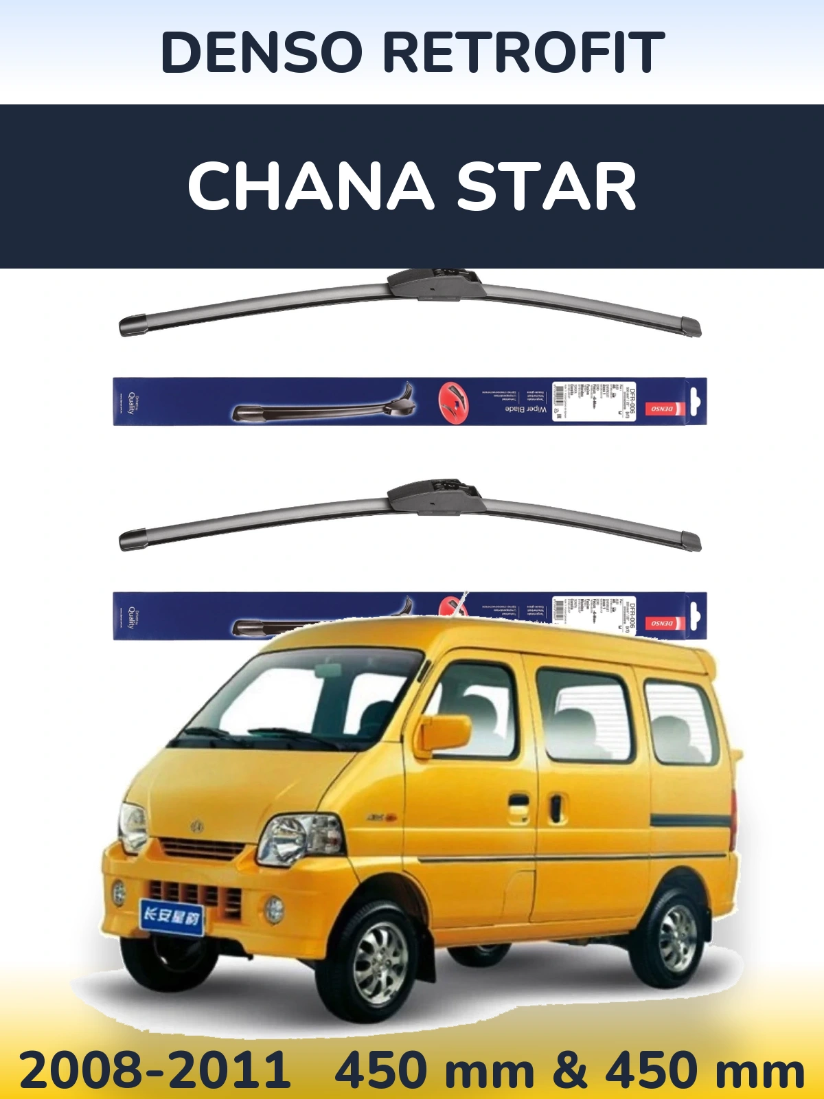 Torkarblad Denso Retrofit för Chana Star