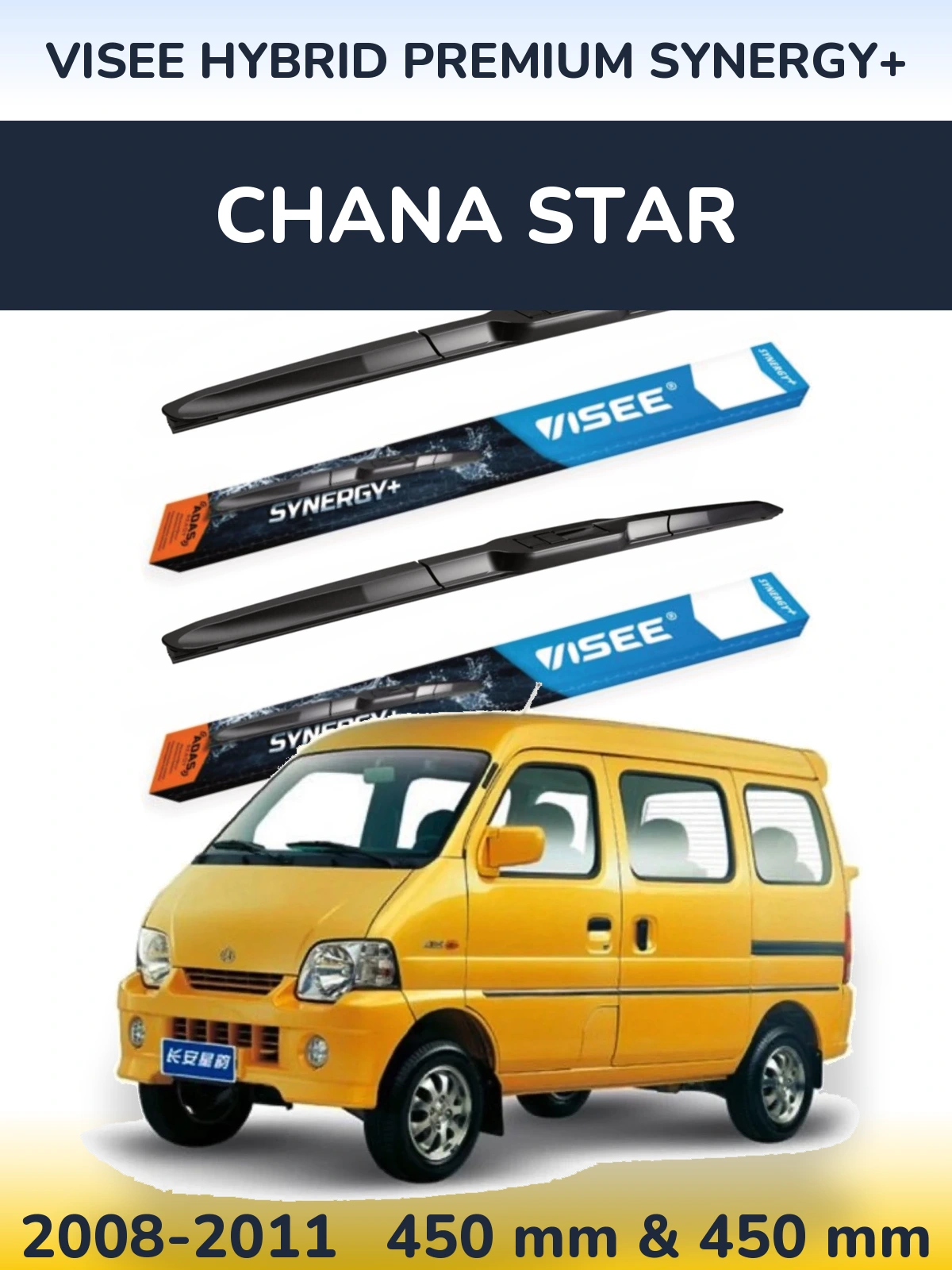Torkarblad VISEE HYBRID PREMIUM SYNERGY+ för Chana Star