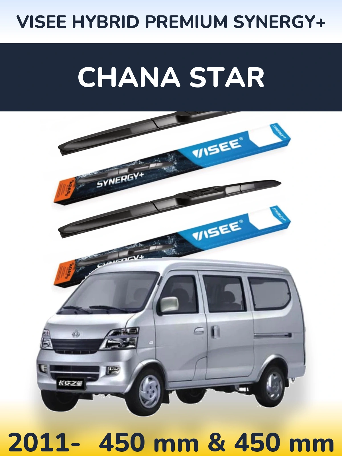 Torkarblad VISEE HYBRID PREMIUM SYNERGY+ för Chana Star