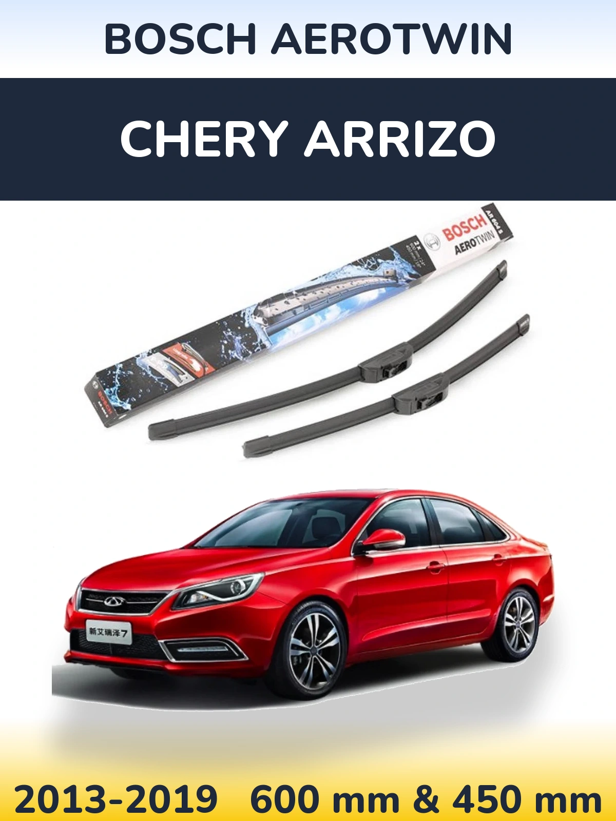 Torkarblad BOSCH AeroTwin för Chery Arrizo