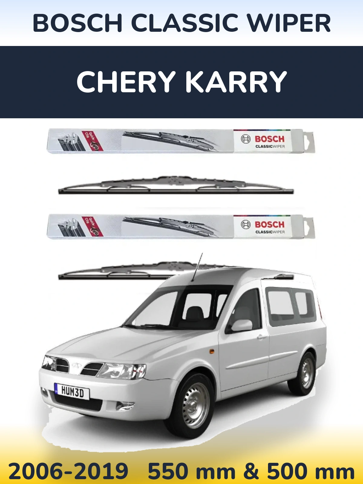 Torkarblad BOSCH Classic Wiper för Chery Karry