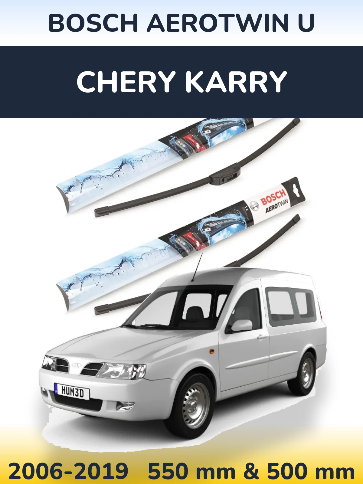 Torkarblad BOSCH AeroTwin U för Chery Karry
