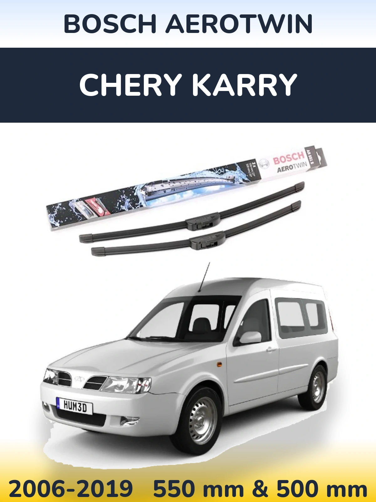 Torkarblad BOSCH AeroTwin för Chery Karry