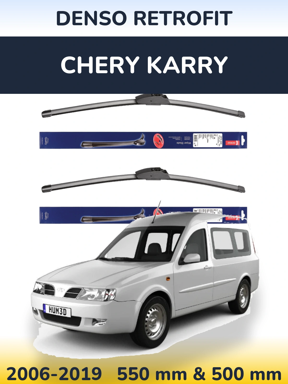 Torkarblad Denso Retrofit för Chery Karry
