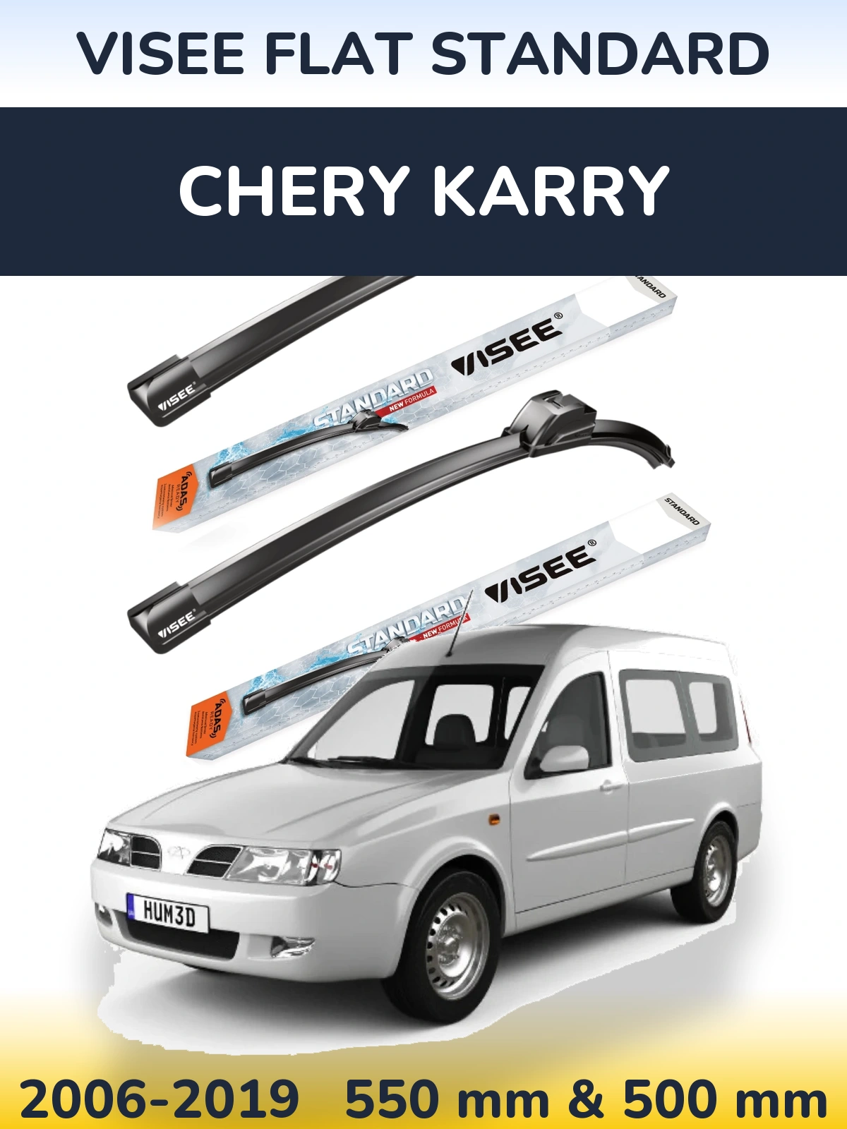 Torkarblad VISEE FLAT STANDARD för Chery Karry