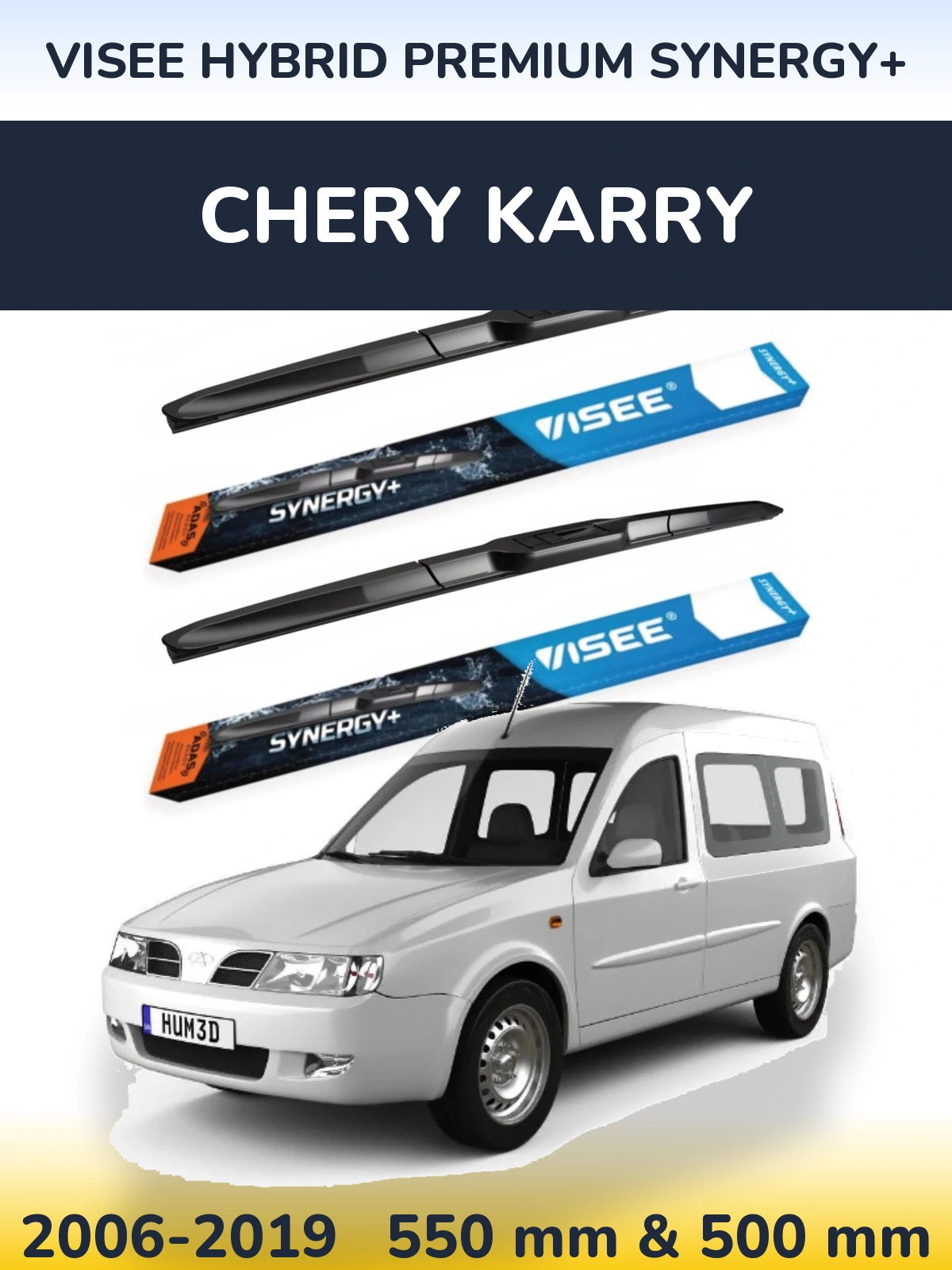 Torkarblad VISEE HYBRID PREMIUM SYNERGY+ för Chery Karry