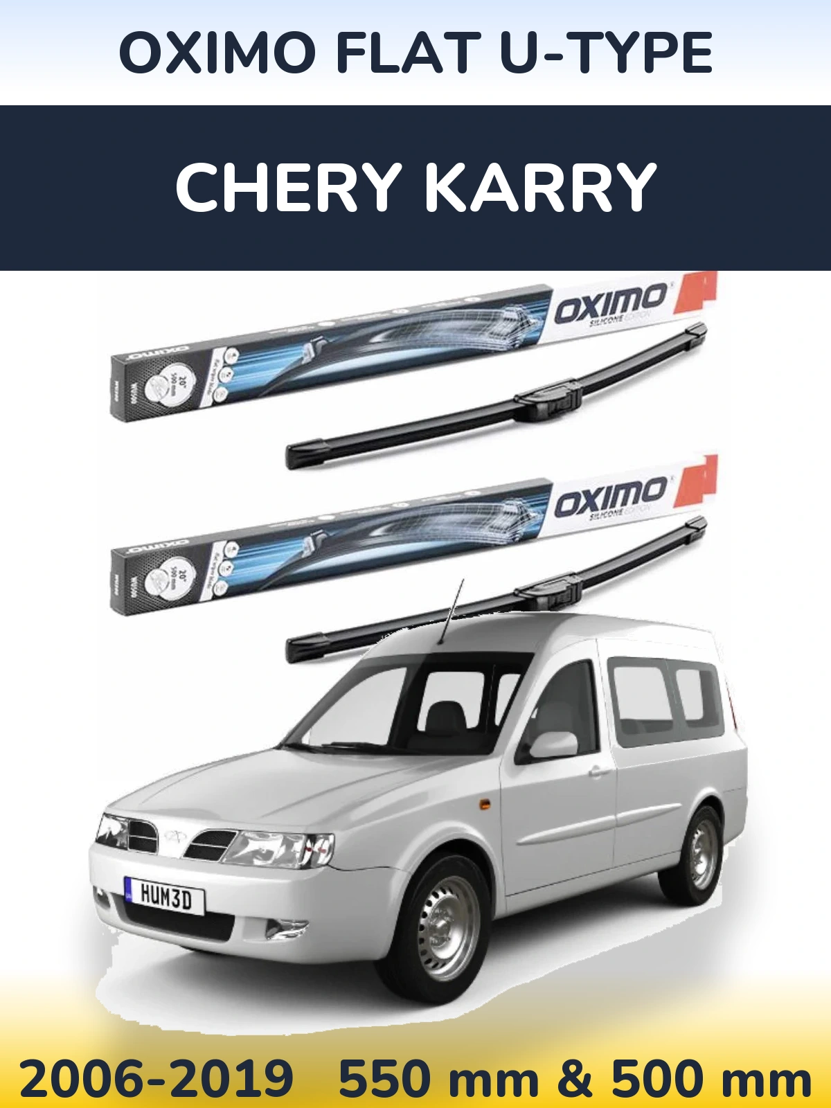 Torkarblad Oximo Flat U-type för Chery Karry