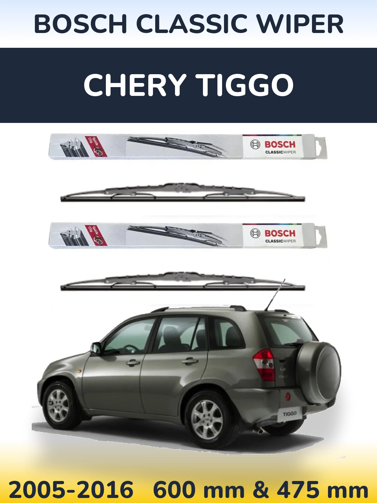 Torkarblad BOSCH Classic Wiper för Chery Tiggo
