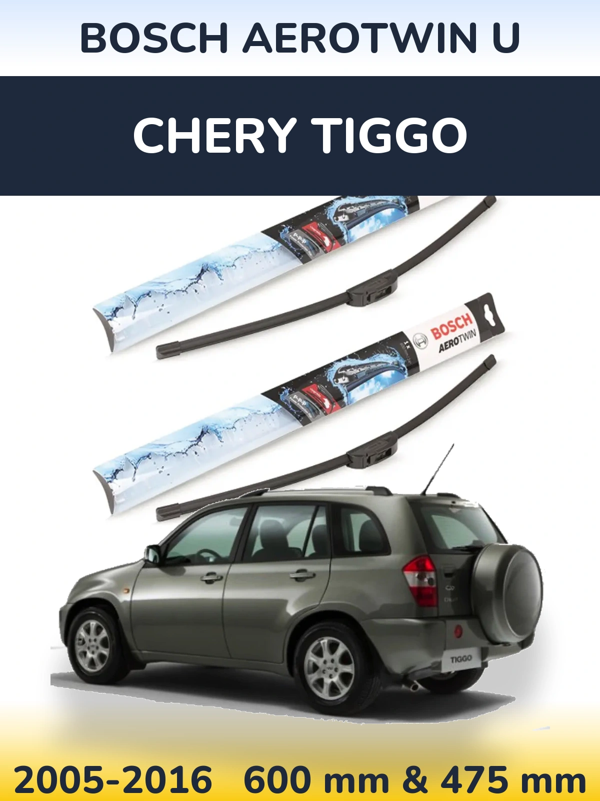 Torkarblad BOSCH AeroTwin U för Chery Tiggo