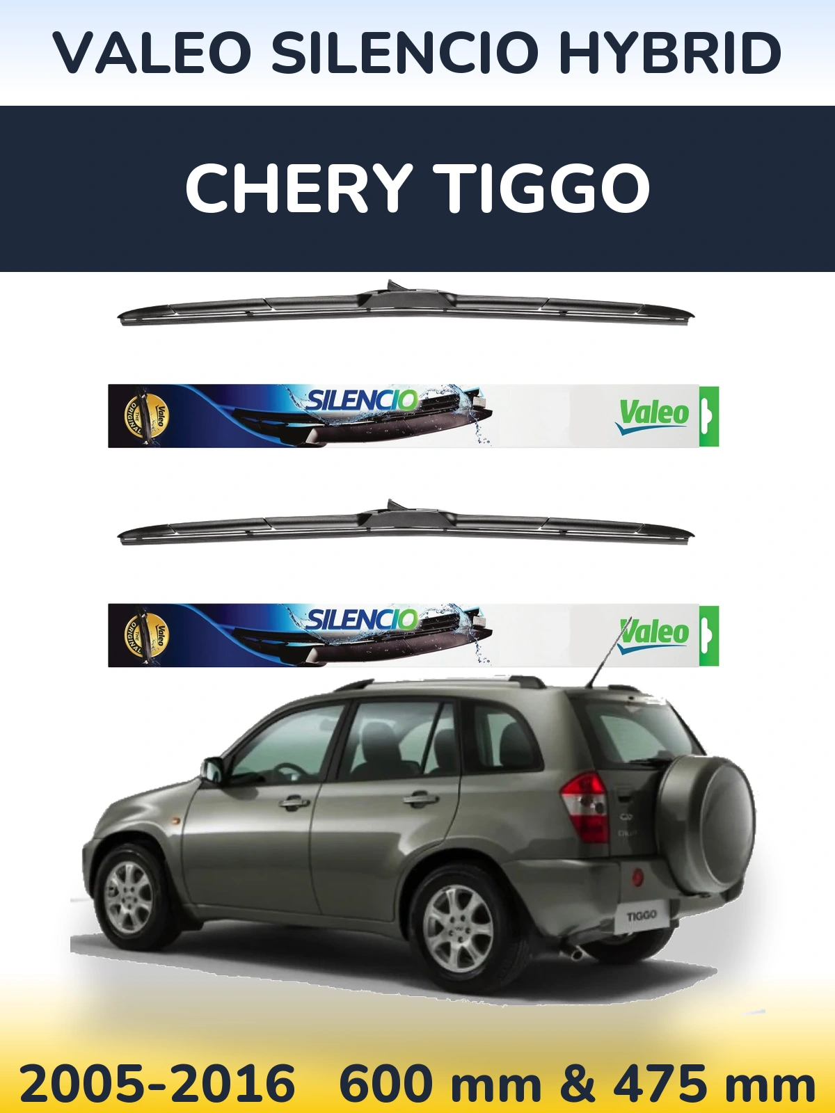 Torkarblad Valeo Silencio Hybrid för Chery Tiggo