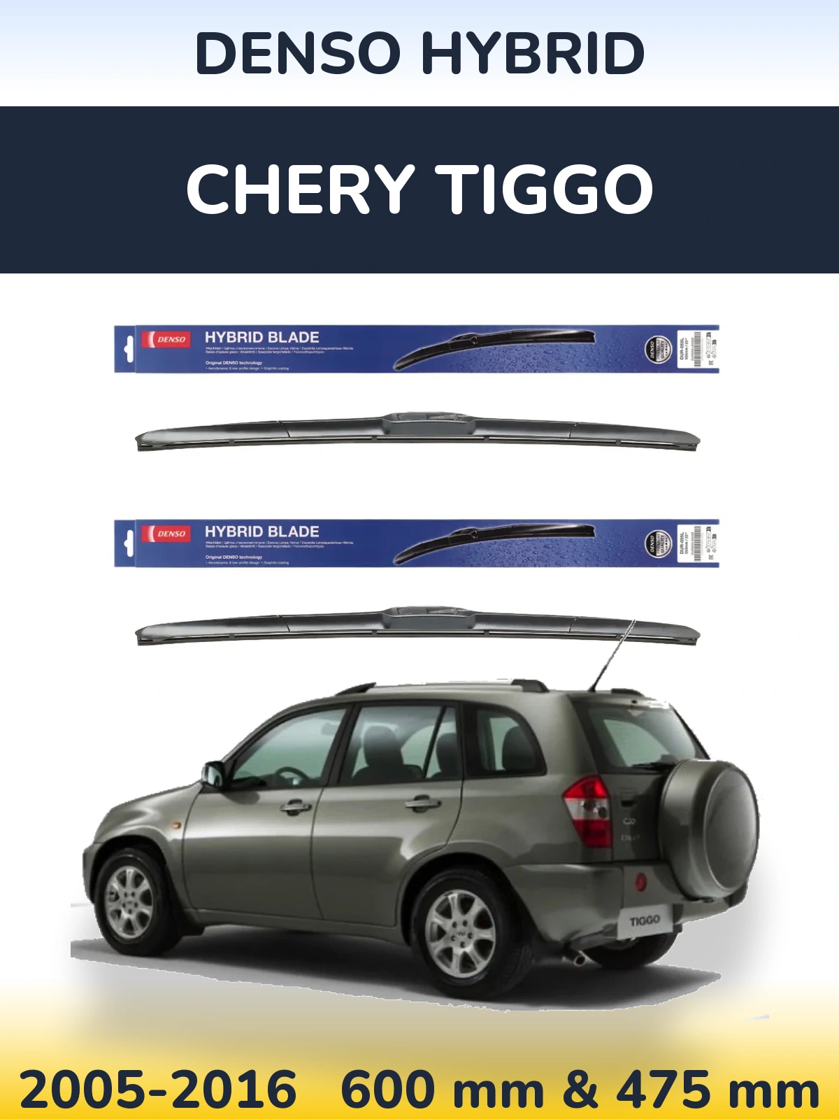 Torkarblad Denso Hybrid för Chery Tiggo
