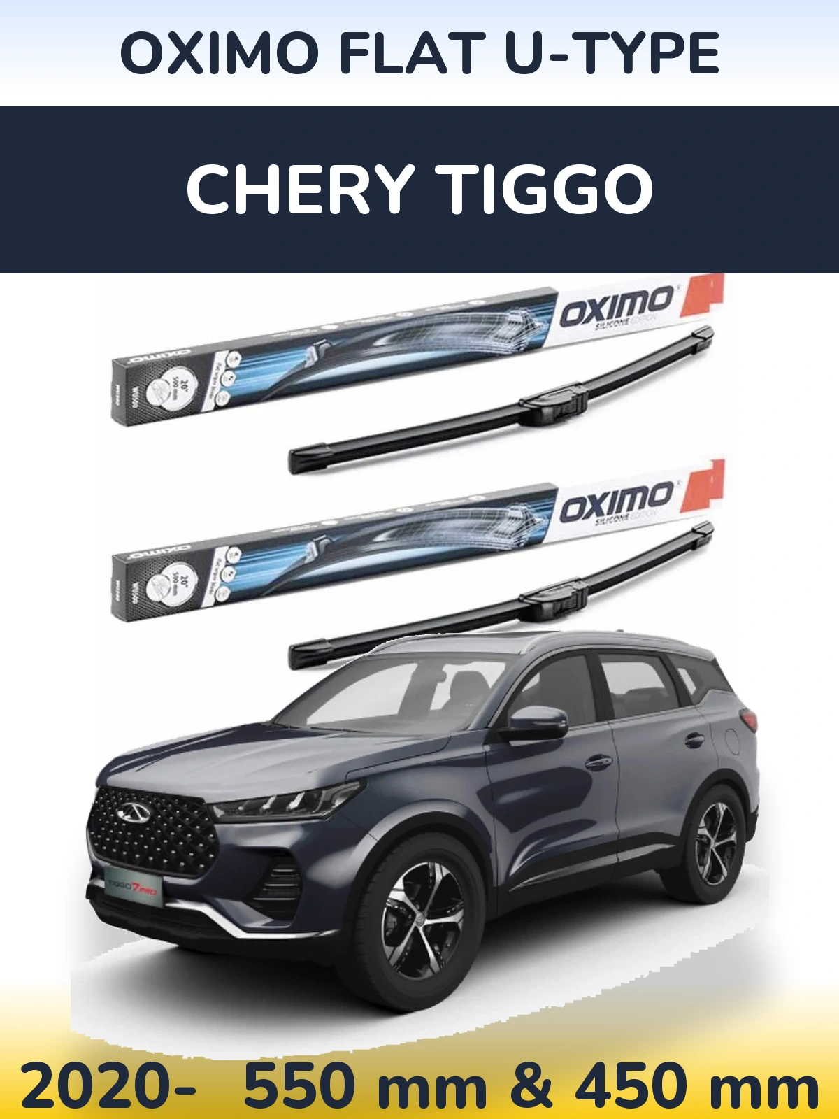 Torkarblad Oximo Flat U-type för Chery Tiggo