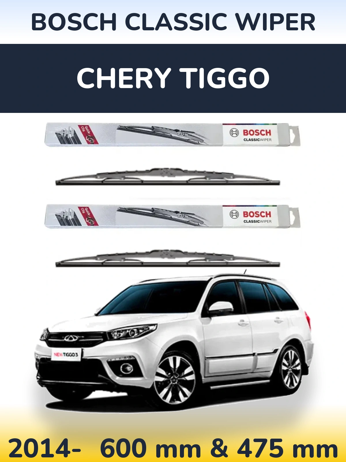 Torkarblad BOSCH Classic Wiper för Chery Tiggo