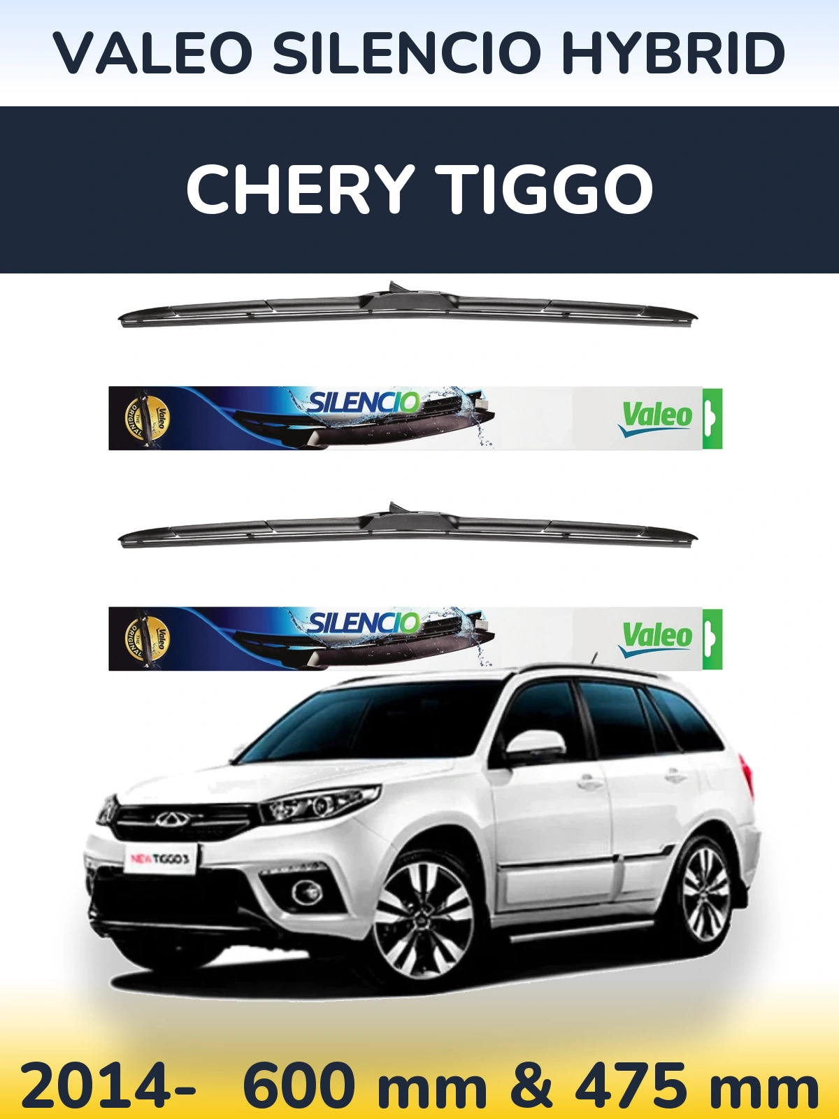 Torkarblad Valeo Silencio Hybrid för Chery Tiggo