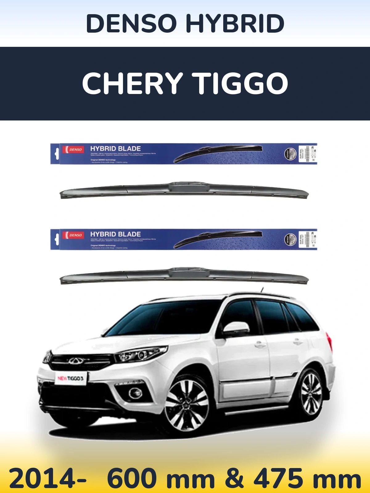 Torkarblad Denso Hybrid för Chery Tiggo