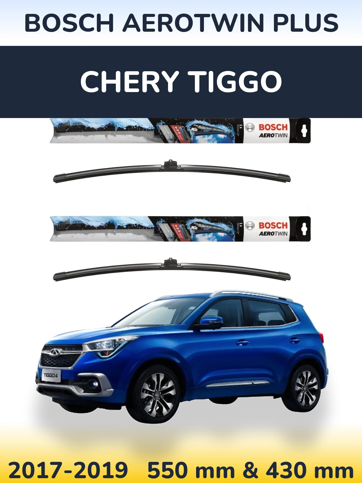 Torkarblad BOSCH AeroTwin Plus för Chery Tiggo