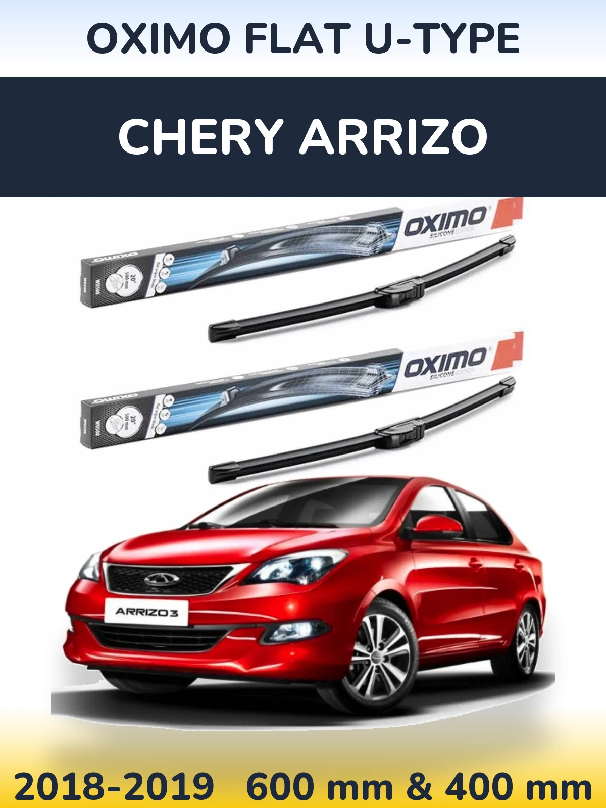 Torkarblad Oximo Flat U-type för Chery Arrizo