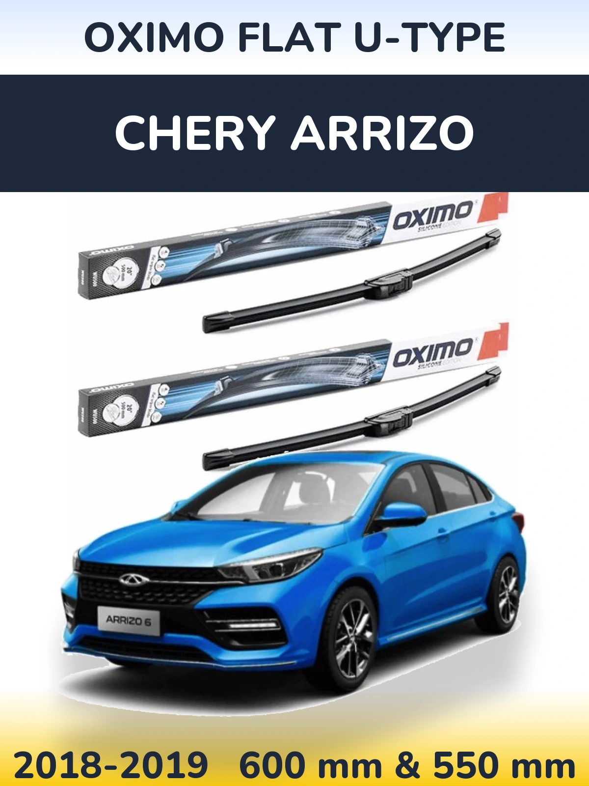 Torkarblad Oximo Flat U-type för Chery Arrizo