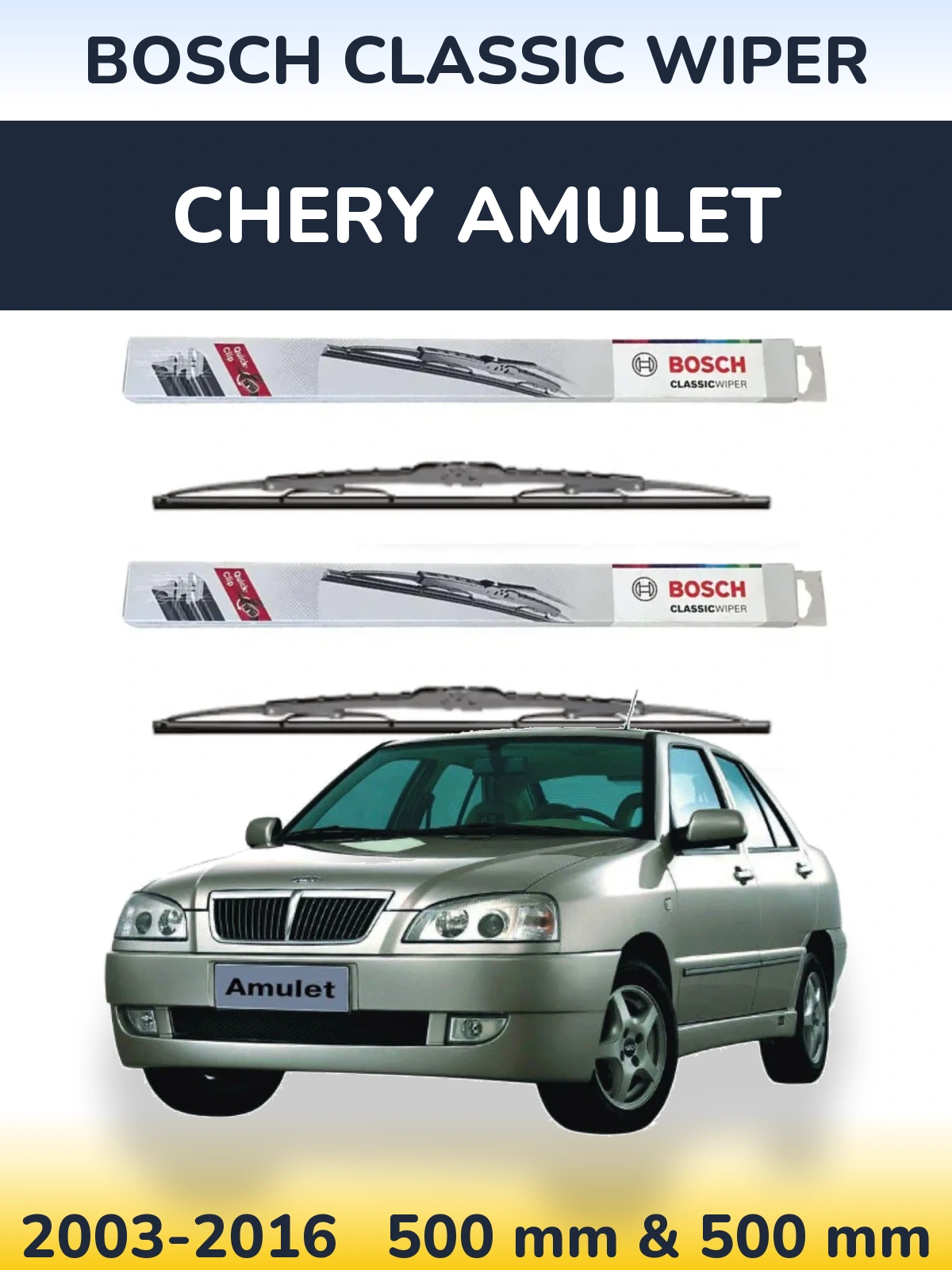 Torkarblad BOSCH Classic Wiper för Chery Amulet