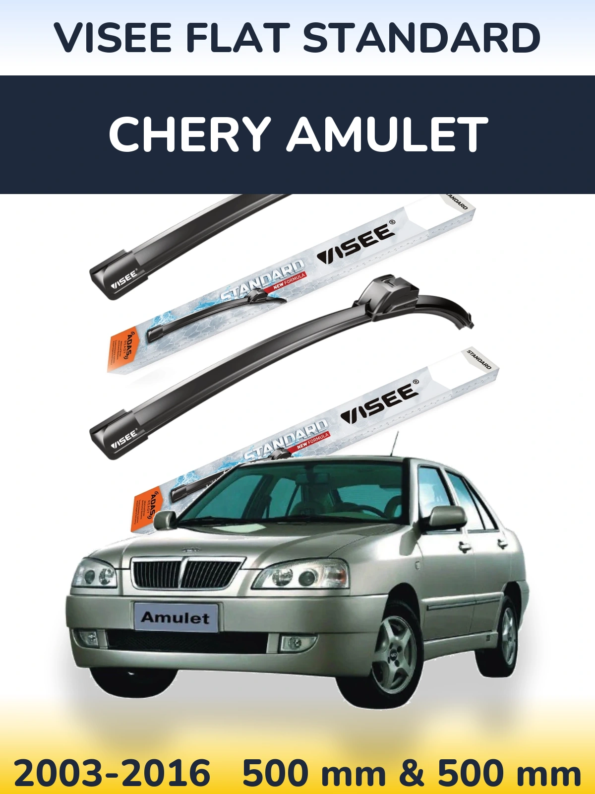 Torkarblad VISEE FLAT STANDARD för Chery Amulet