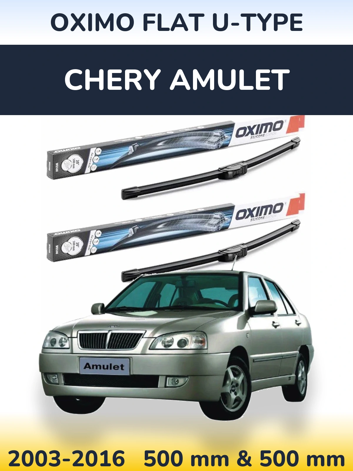Torkarblad Oximo Flat U-type för Chery Amulet