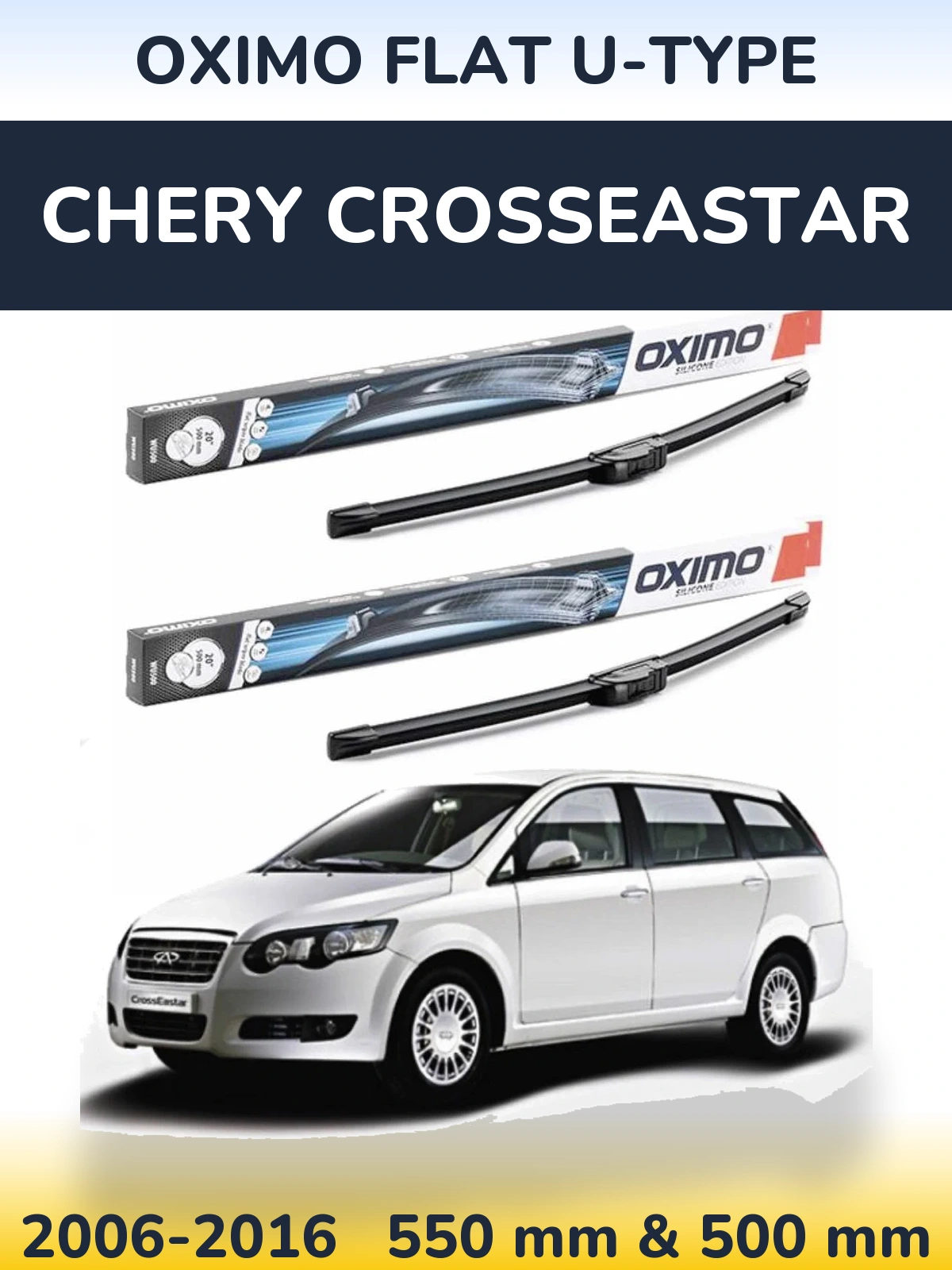 Torkarblad Oximo Flat U-type för Chery CrossEastar