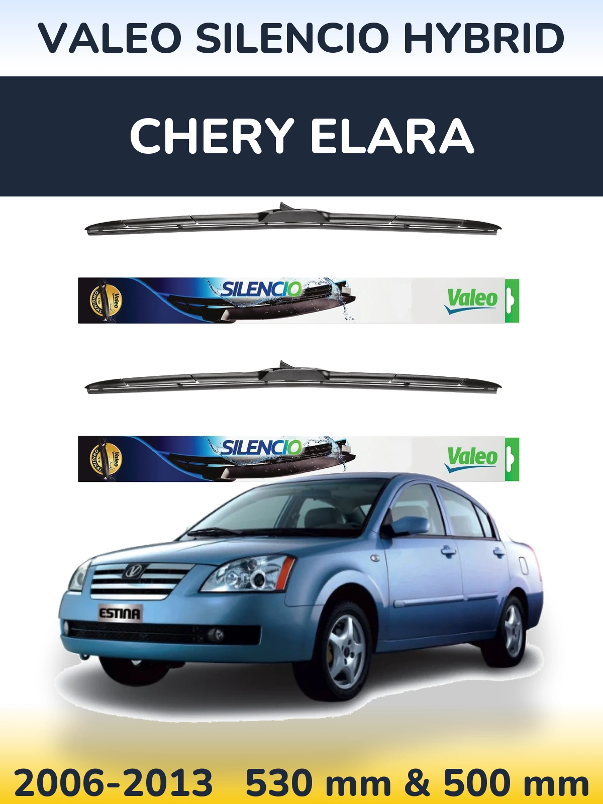 Torkarblad Valeo Silencio Hybrid för Chery Elara