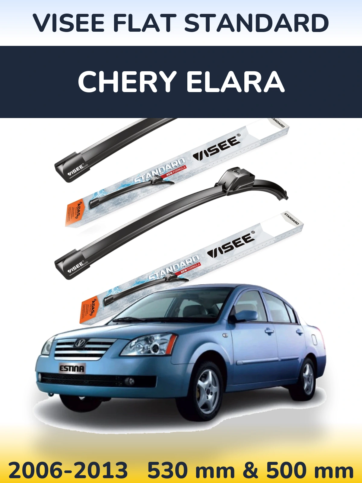 Torkarblad VISEE FLAT STANDARD för Chery Elara