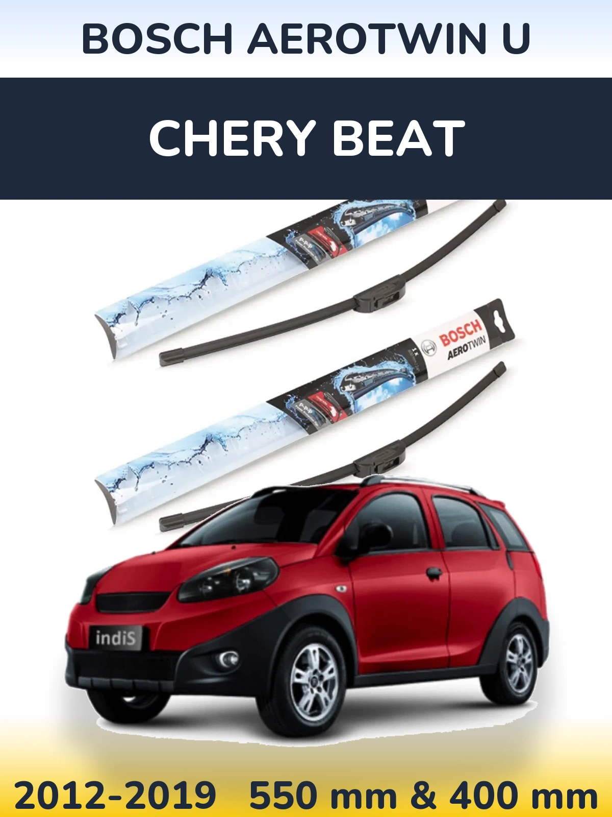 Torkarblad BOSCH AeroTwin U för Chery Beat