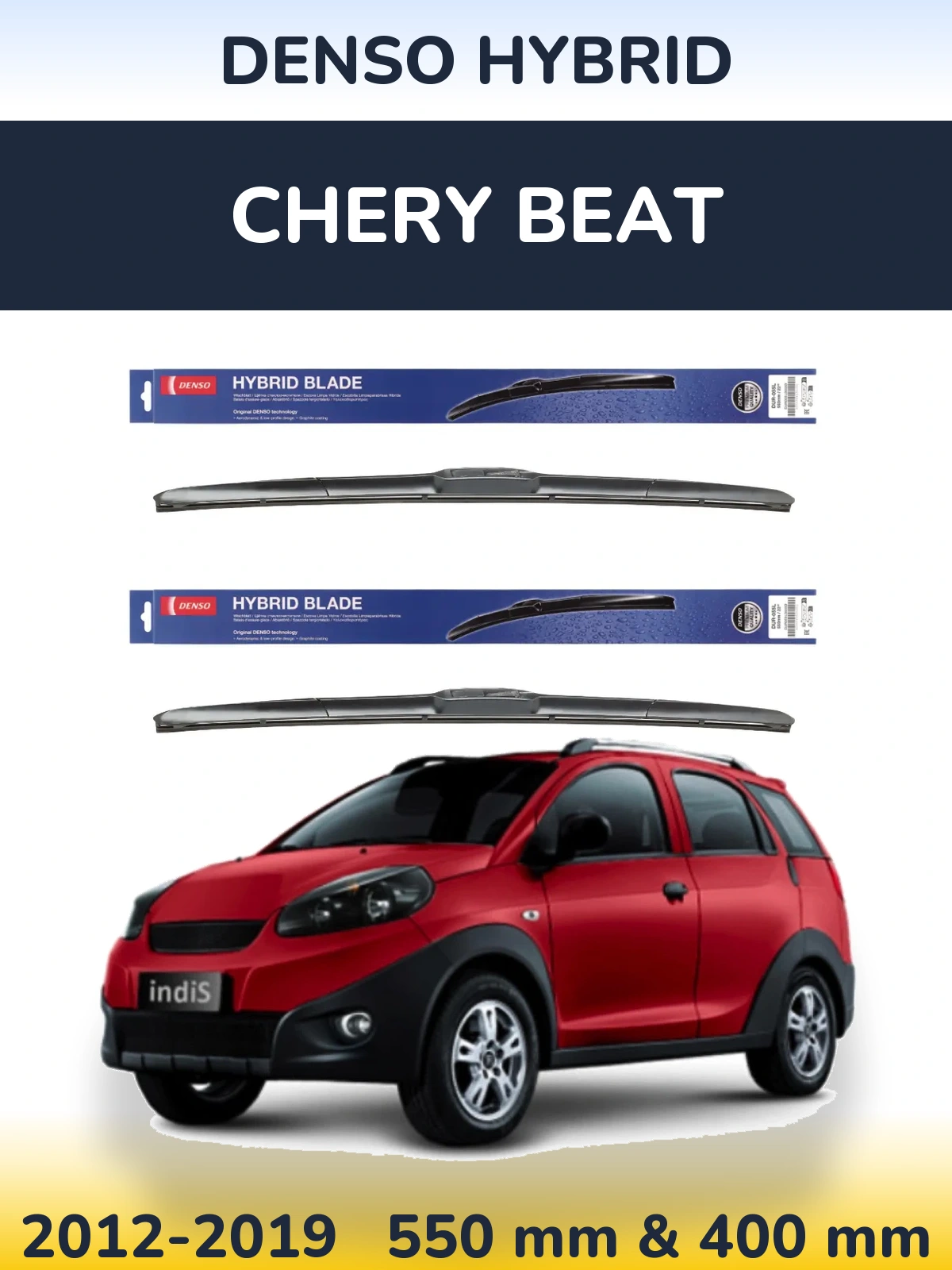 Torkarblad Denso Hybrid för Chery Beat