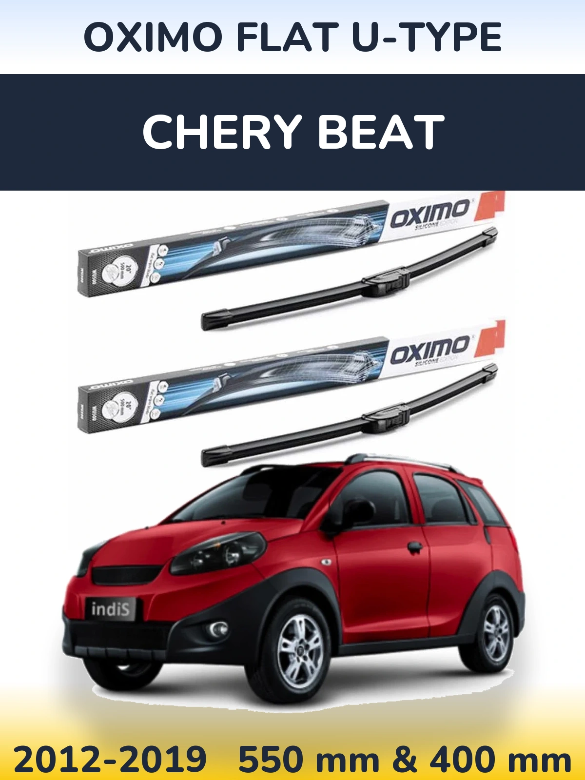 Torkarblad Oximo Flat U-type för Chery Beat