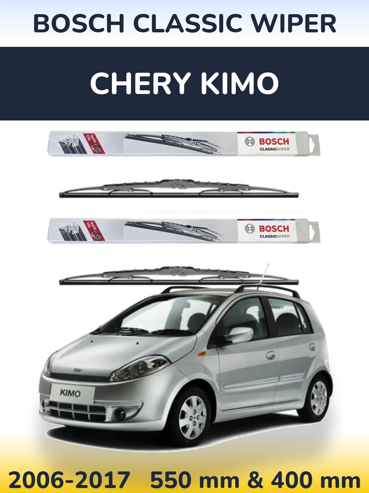 Torkarblad BOSCH Classic Wiper för Chery Kimo