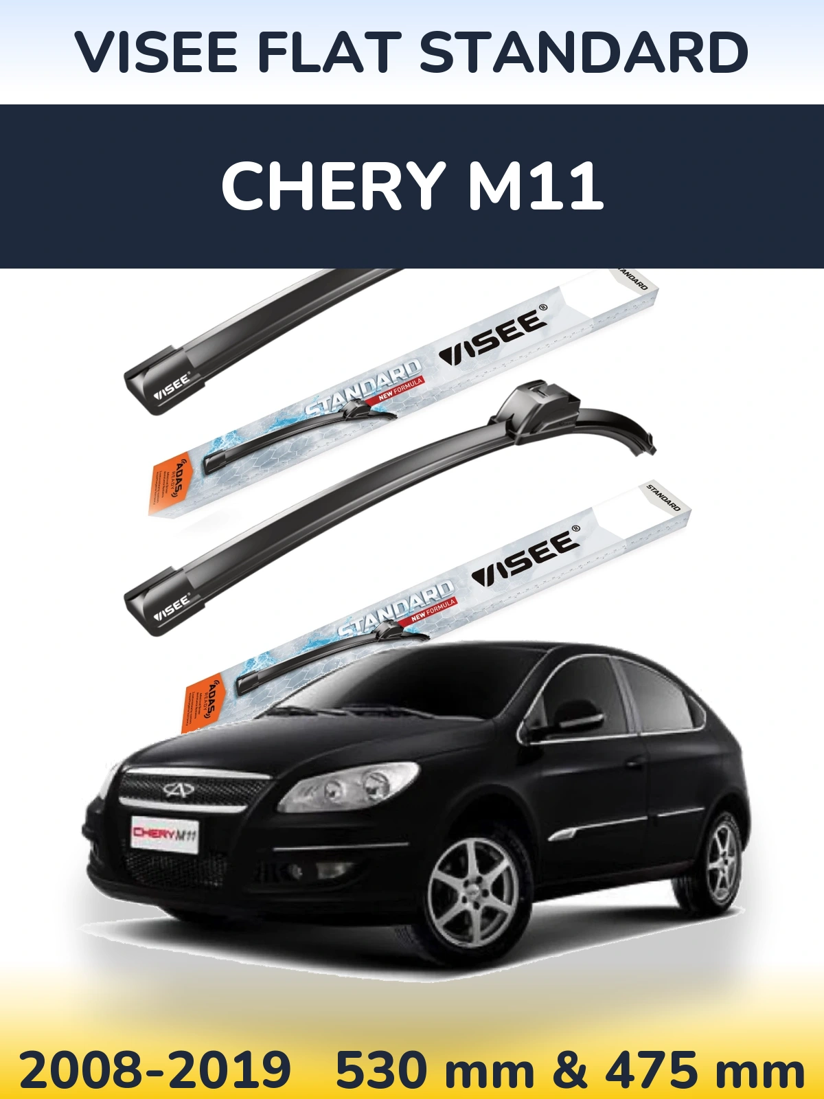 Torkarblad VISEE FLAT STANDARD för Chery M11