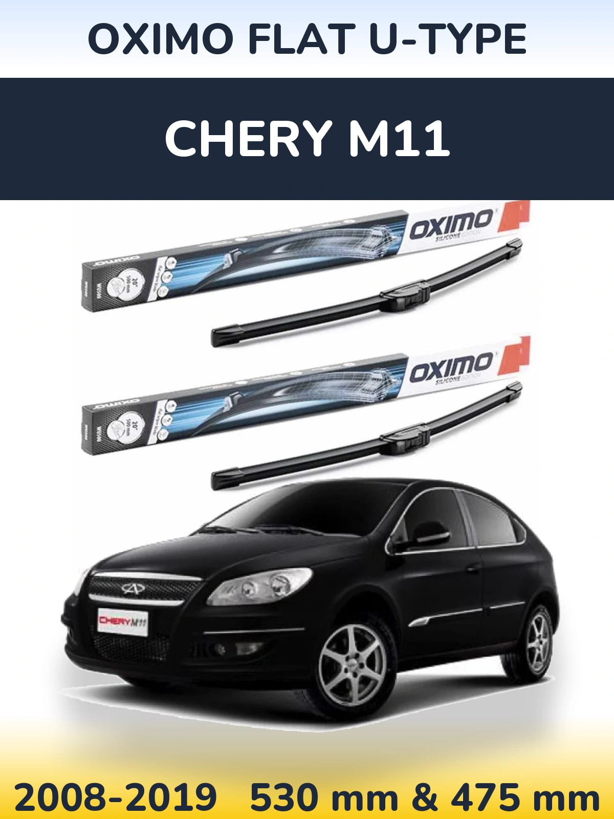 Torkarblad Oximo Flat U-type för Chery M11