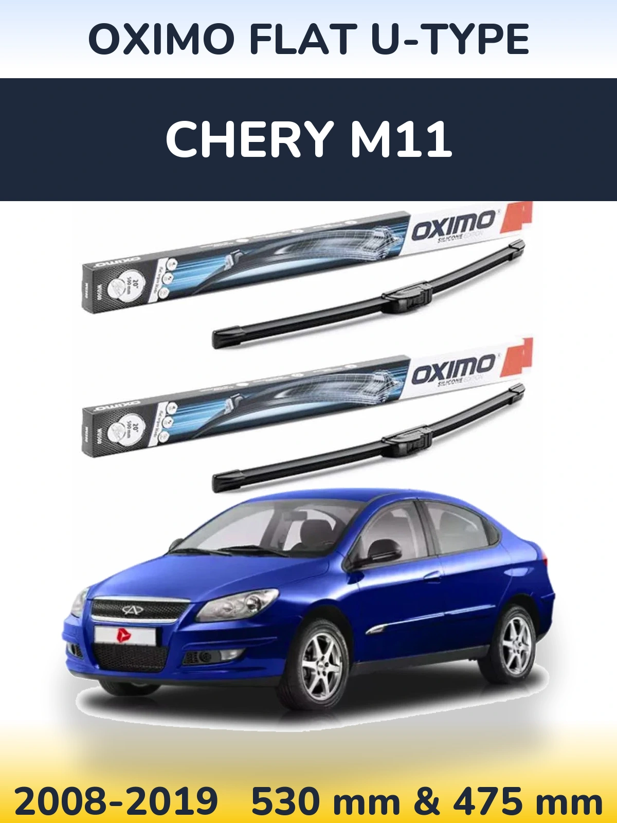 Torkarblad Oximo Flat U-type för Chery M11