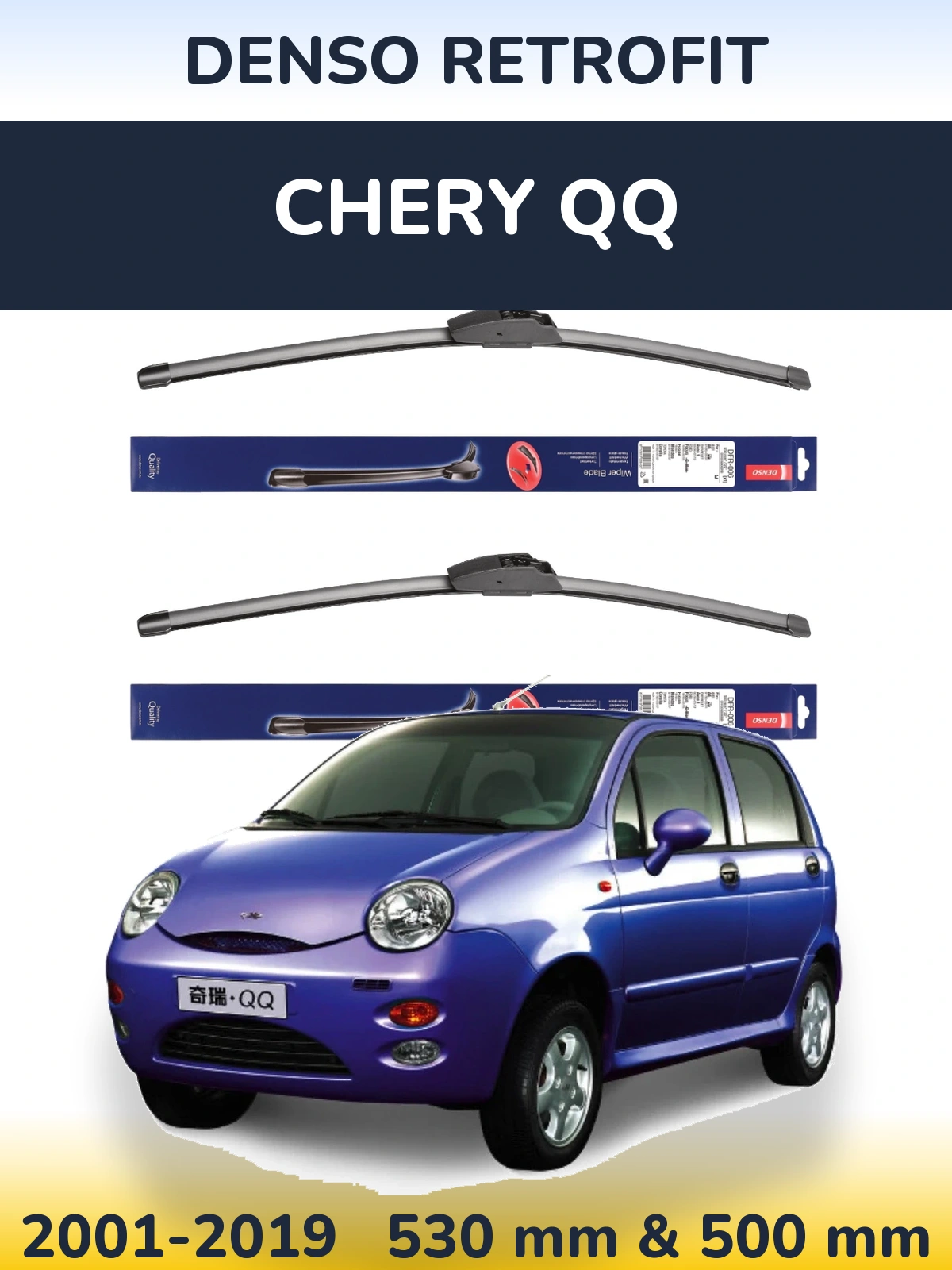 Torkarblad Denso Retrofit för Chery QQ