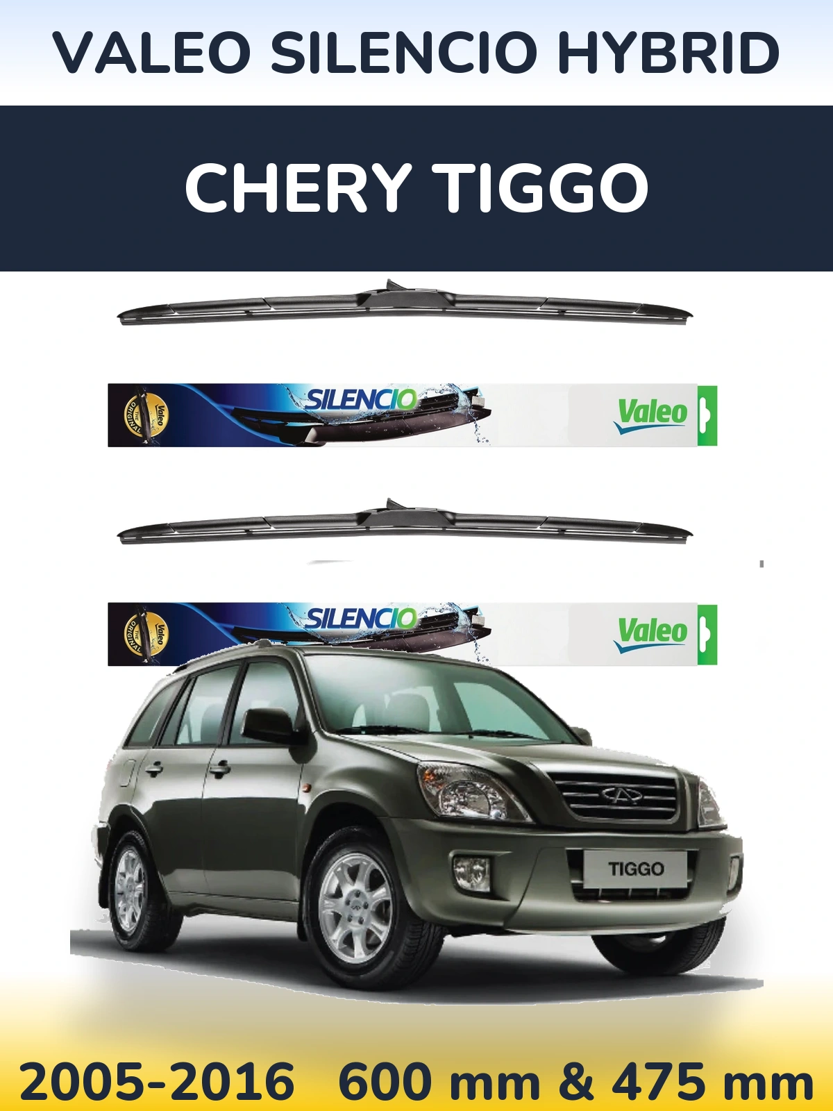 Torkarblad Valeo Silencio Hybrid för Chery Tiggo