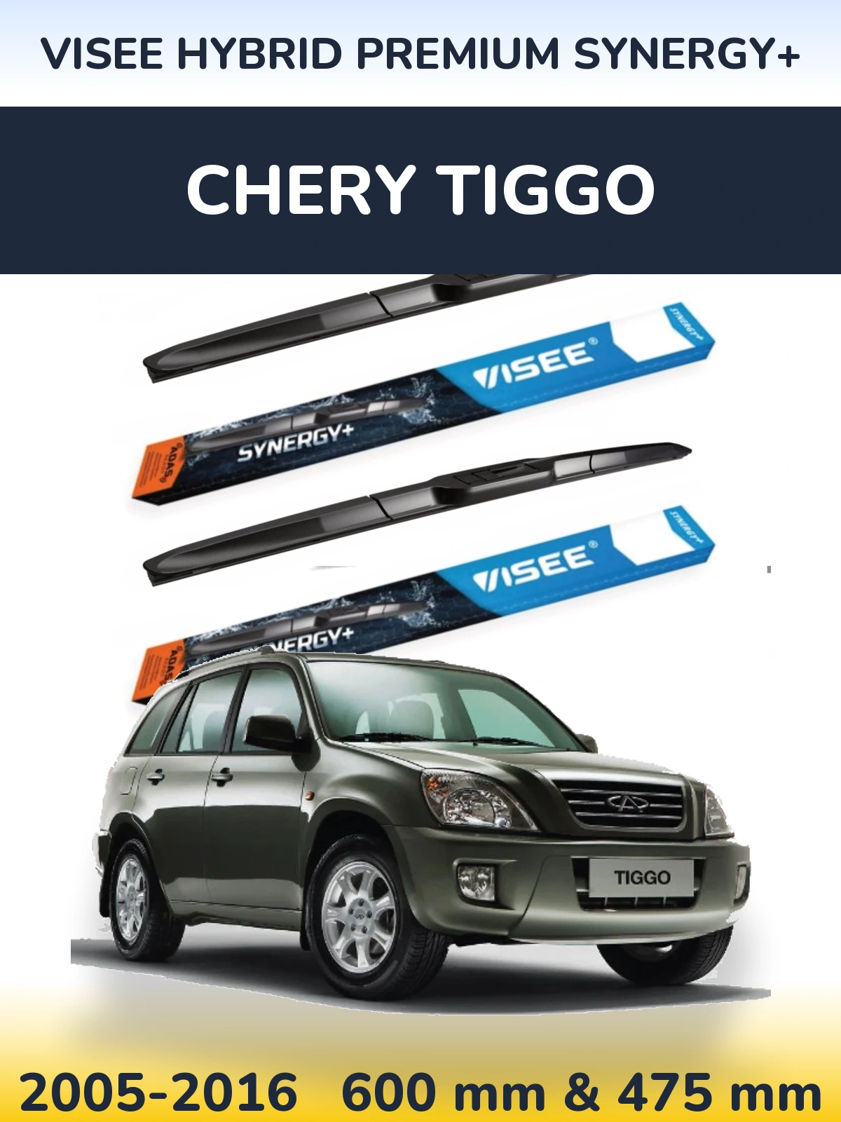 Torkarblad VISEE HYBRID PREMIUM SYNERGY+ för Chery Tiggo