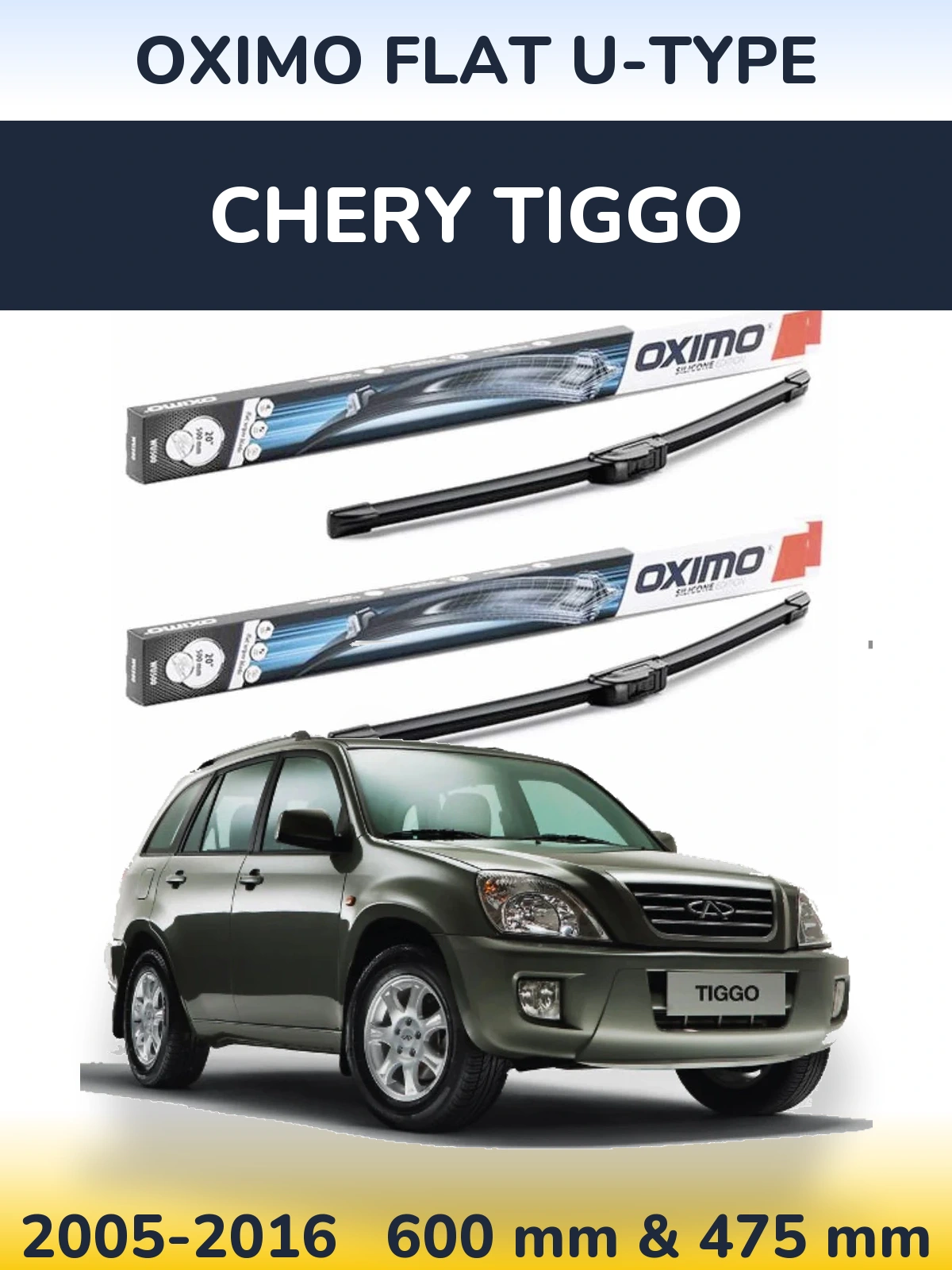 Torkarblad Oximo Flat U-type för Chery Tiggo