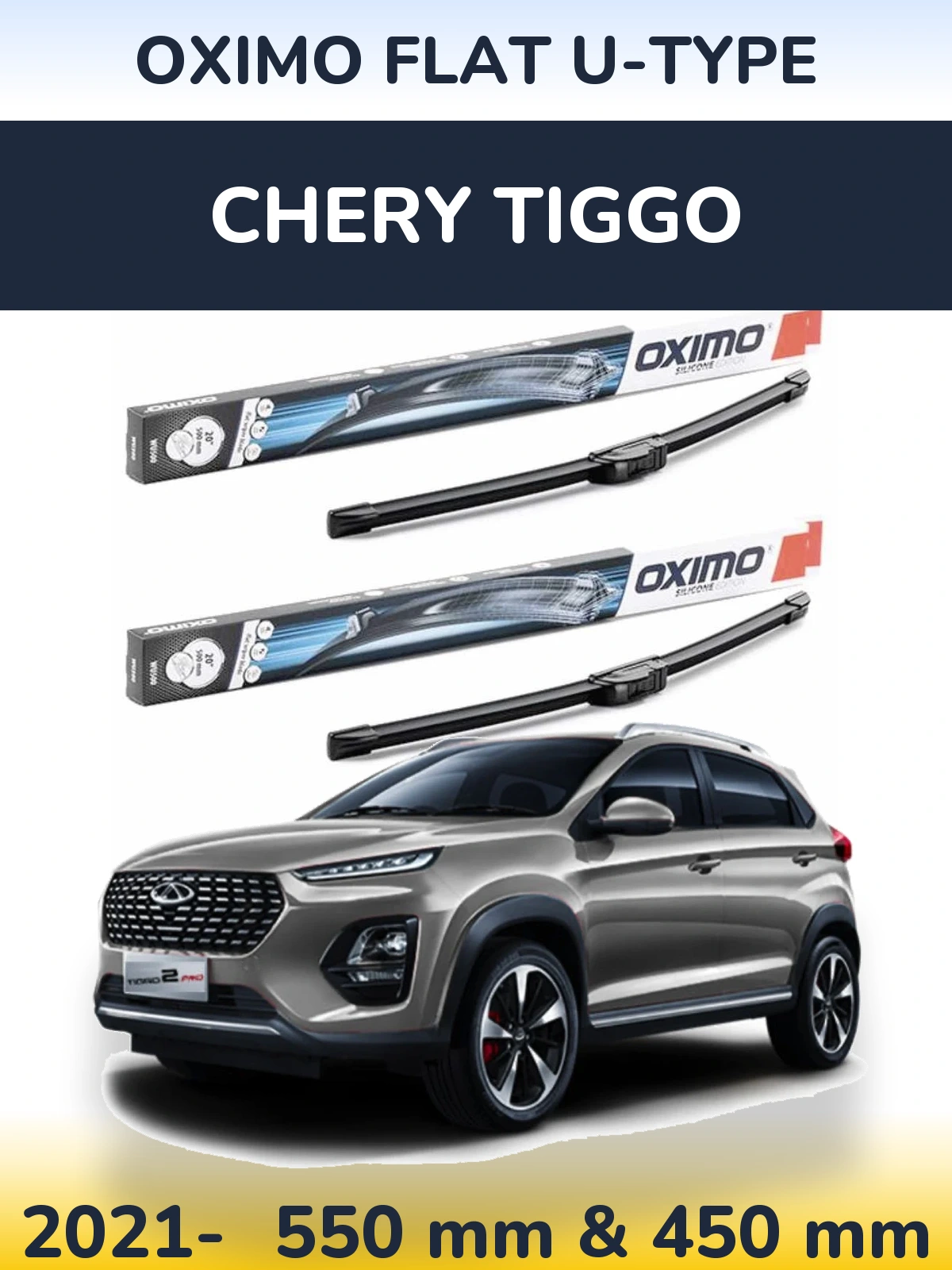 Torkarblad Oximo Flat U-type för Chery Tiggo