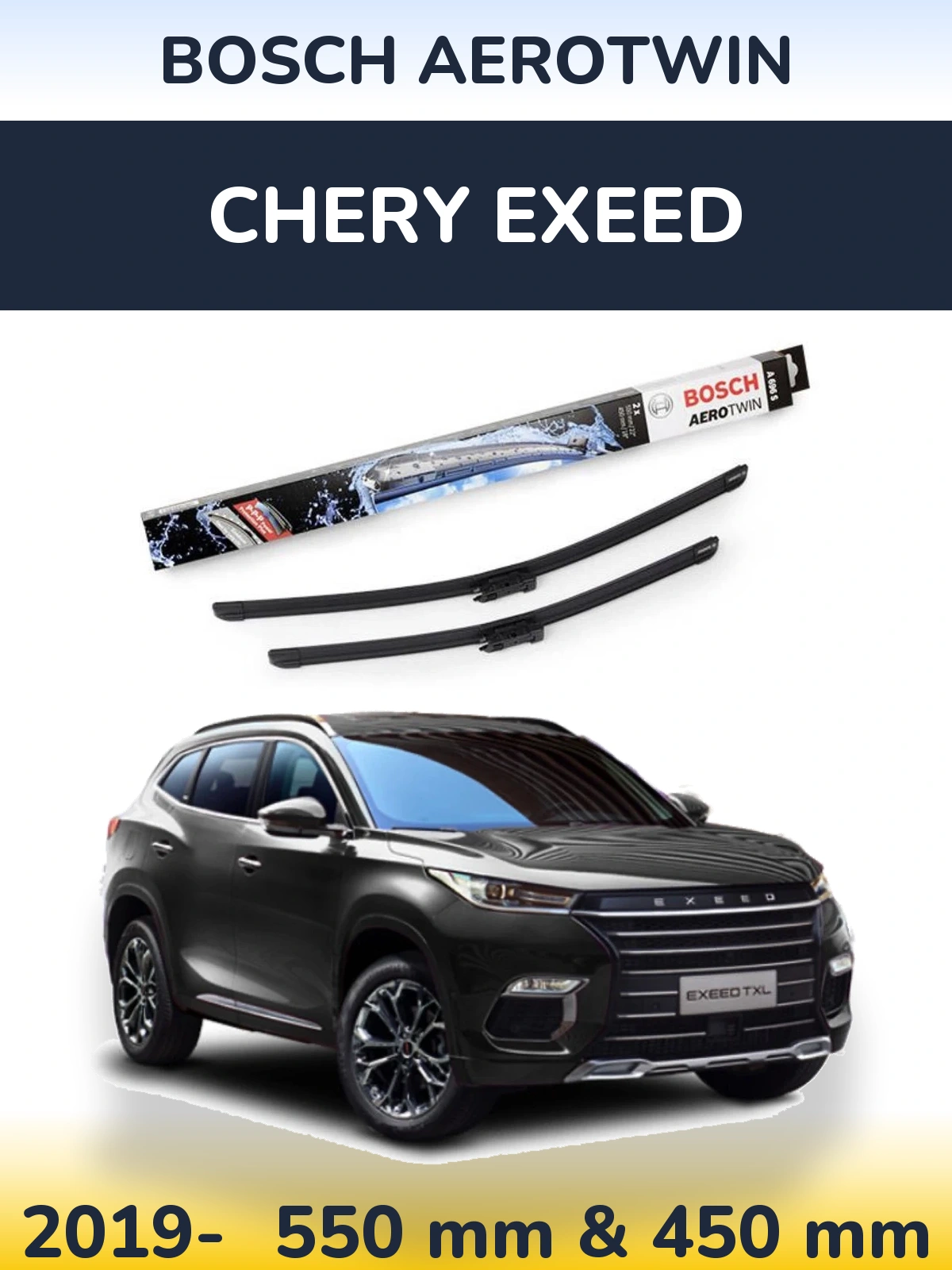 Torkarblad BOSCH AeroTwin för Chery Exeed