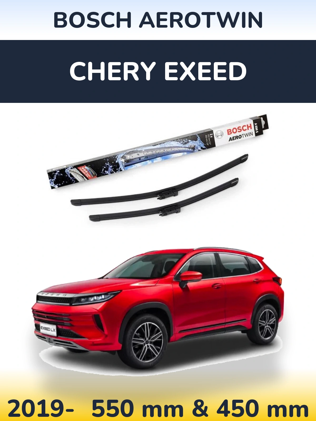 Torkarblad BOSCH AeroTwin för Chery Exeed
